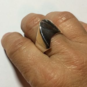 Wide Woman Sterling Silver Ring Size 8